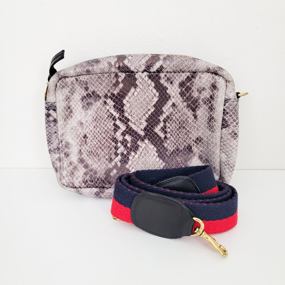 Clare V. Midi Sac Crossbody Bag in Snake Print - Picture 2 of 9